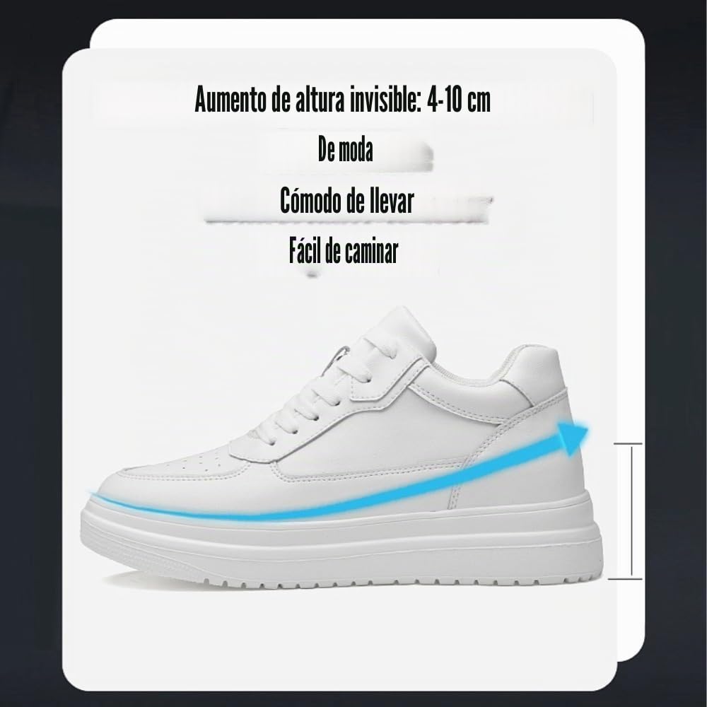 Zapatos De Elevación De Altura Invisible De Los Hombres 4/6/8/10cm Zapatillas Deportivas Ligeras Transpirables Zapatillas Casual y Cómodas Sneakers