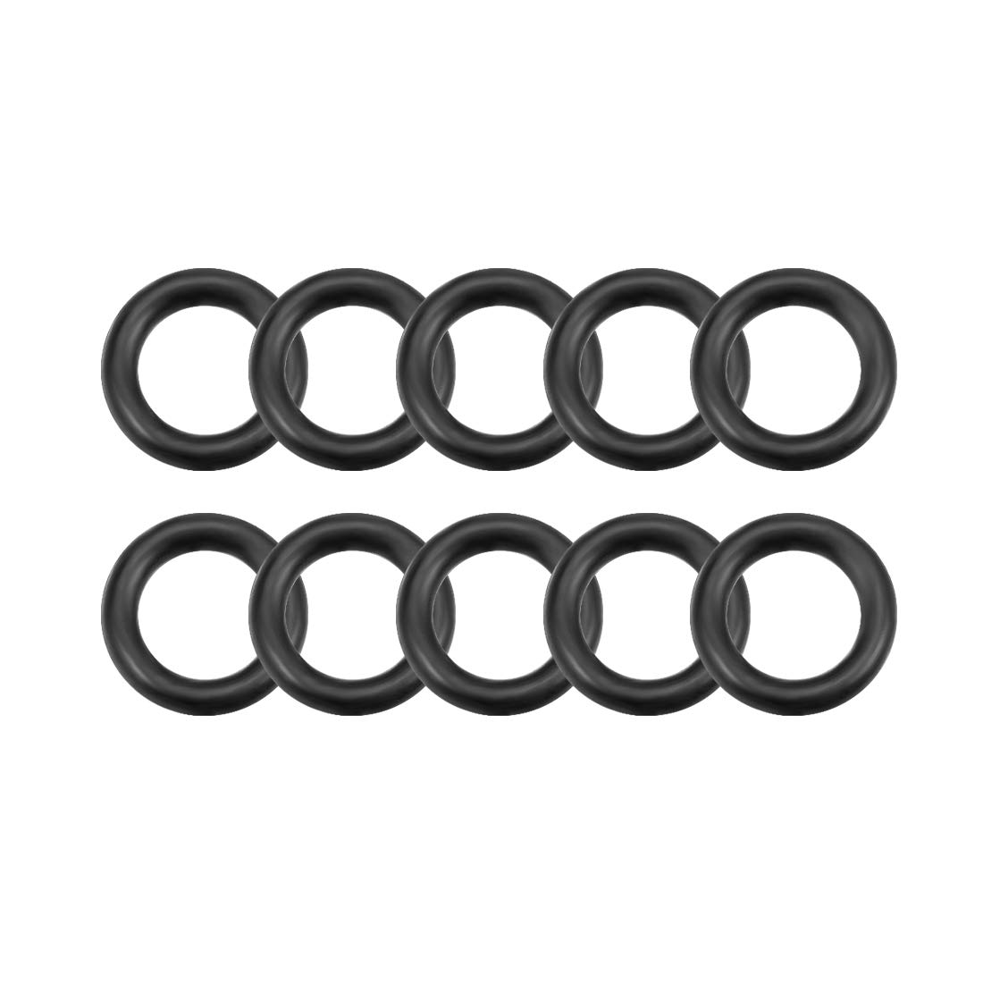 uxcell Nitrile Rubber O-Rings 3.2mm OD 1.2mm ID 1mm Width, Metric Nitrile Rubber Sealing Gasket, Pack of 10