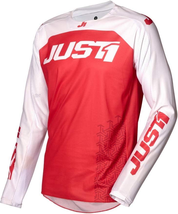 Just 1 J-Force Terra Off-Road MX Motorcycle Racing Jersey (Terra Red/White, Small)