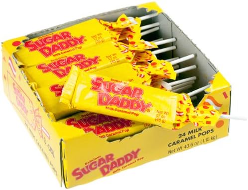 Sugar Daddy Caramel Pops -Large: 24-Piece Box
