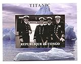 Nicht montierte und frisch Titanic Sammler Briefmarken - RMS Titanic Imperforate Miniatur-Briefmarkenbogens - Großartiger Zustand und frisch - 2012 / Kongo / 500F