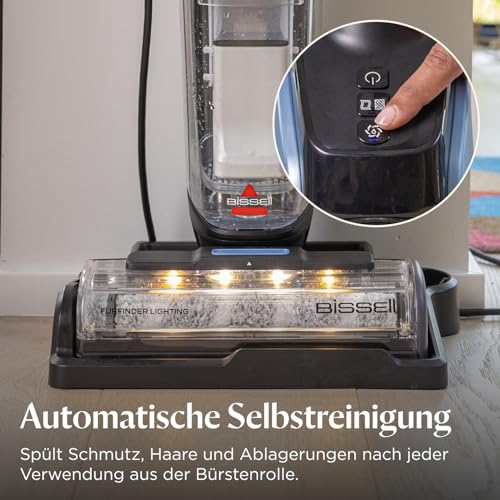 BISSELL CrossWave EdgeFind, Staubsauger mit Wischfunktion, leistungsstarke Reinigung von Verschmutzungen durch Haustiere, Nasssauger mit ZeroGap-Tech, Waschsauger, verschiedene Oberflächen, 4159N