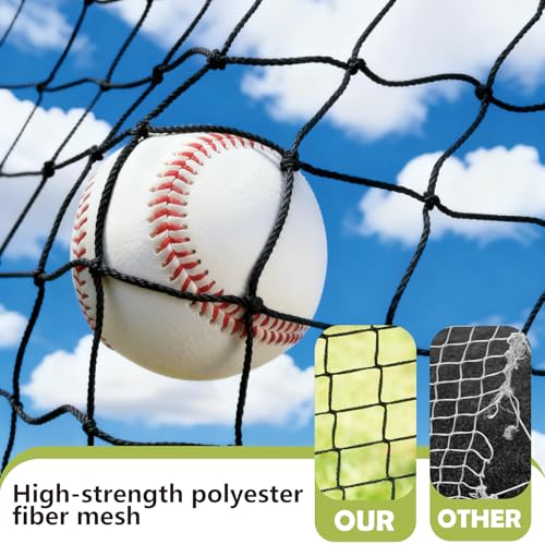 IDEATRY Baseball Batting Cages for Backyard - 22ft x 12ft x 8ft Portable Practice Softball Cage Net and Frame with Pitching Machine Hole, 12.7MM Fibreglass Poles and Carry Bag by IDEATRY - Image 4