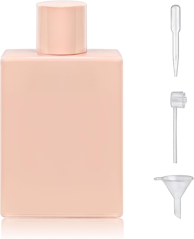 Frasco de Perfume com Spray de Vidro Yerpkefey 100 mL Rosa com Funil, Conta-gotas e Transferidor