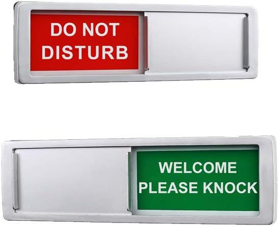 Vacant Occupied Privacy Sign, Vacant Occupied Door Sign for Home Office Restroom Conference Hotels Hospital, Slider Door Indicator Tells Whether Room Vacant or Occupied, 7'' x 2'' - Silver : Office Products