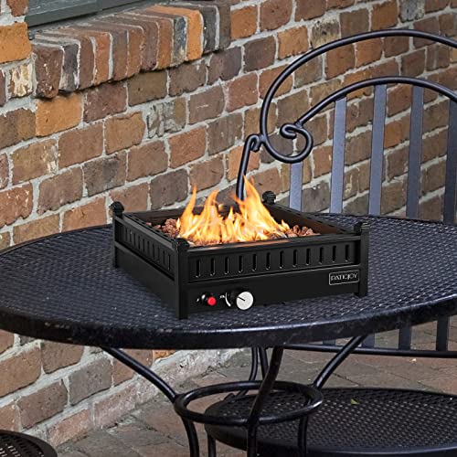 Tangkula Portable Tabletop Propane Fire Pit, Patiojoy 40,000 BTU Table Top Fireplace with Simple
