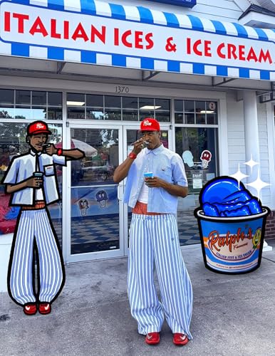 Aelfric Eden Baggy Wide Leg Sweatpants for Women Striped Sweat Pants Elastic Waist Lantern Trouser4