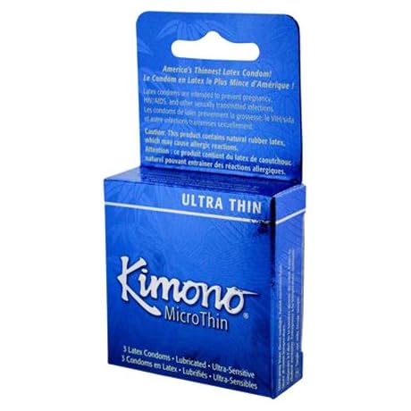 Kimono Micro Thin/Regular Condoms, 3 ct (3 pack)