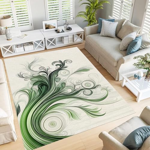 GDJSMIN Alfombras abstractas, Alfombra Lavable con Formas orgánicas 3D, Alfombra Grande, Tacto Suave, fácil de Limpiar, se Aplica en felpudos, Porche, Oficina, 90 x 150 cm