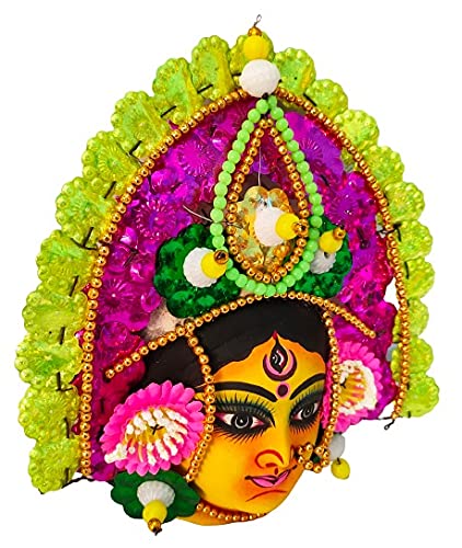 Mukherjee Handicrafts | Devi Durga Chhau Mask – Design | Handmade Durga Ma. | Decorative Showpiece & Wall Hanging 1