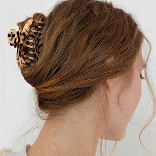 Ceetug Hair Claw Clips 2 Pcs Medium 3.3 Inch Tortoise Celluloid Hair Clips #TOP3