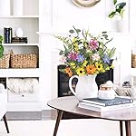 GTIDEA 2 Bundles Artificial Daisy Flowers Fake Silk Spring Flowers Colorful Flowers Fake Wildflowers Bouquet for Home Indoor Table Vase Wedding Party Decor (20in) - Image 4