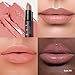 PYT BEAUTY Double Duty Lipstick + Lip Gloss, Peachy Nude, Moisturizing, Hypoallergenic, Cruelty Free, Vegan, 1 Count