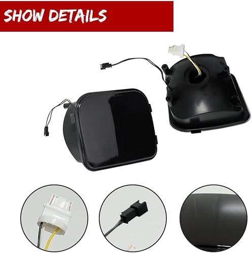 Miniatura 8 de KENRTIR Para 2006 2007 2008 2009 2010 Hummer H3 H3T parachoques delantero esquina marcador lateral estacionamiento luces de señal de giro lente