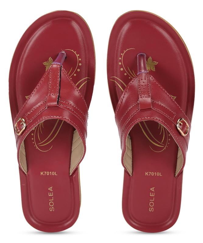 Image of PARAGON PUK7010L Women's Sandals | Stylish Slip on Flats with Cushioned Soles | Trendy Lightweight Durable & Comfortable Fashion Slippers for Outdoor Use