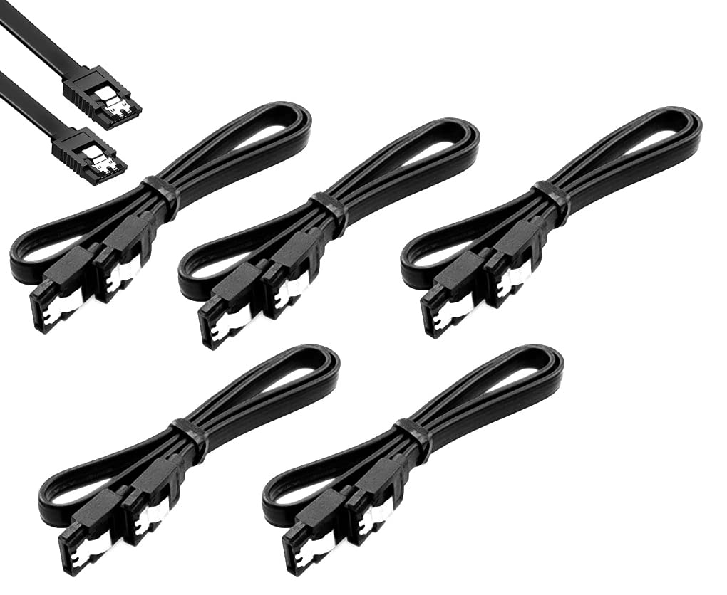 Wizzo (Pack of 5 Pieces SATA III (SATA 3) Data Cable 1.5GB/s, 3GB/s, 6GB/s for Internal Hard Disk Drive HDD, SSD & DVD Writer (with Locking latch) (B08FTKBYHL) Amazon Price History, Amazon Price Tracker