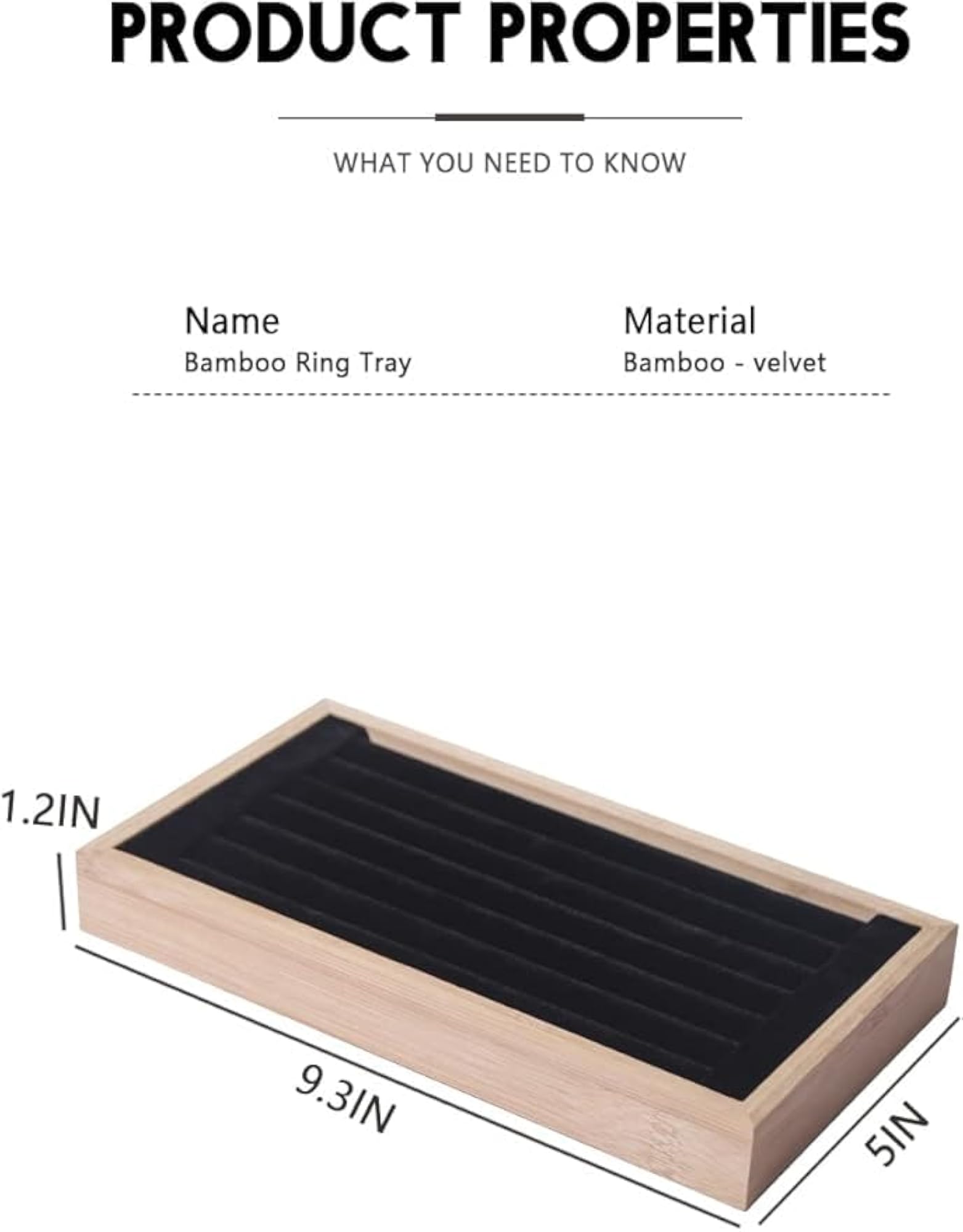 Bamboo Ring Organizer Holder for Jewellery Storage Display