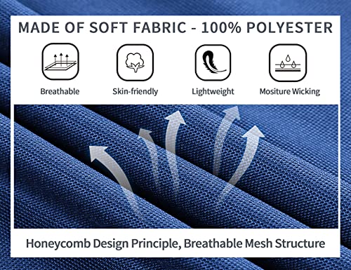 V Valanch Mens Polo Shirts Summer Short Sleeve Collared Shirts Blue Polo T Shirts Work Office Polos,Blue,L #TOP4