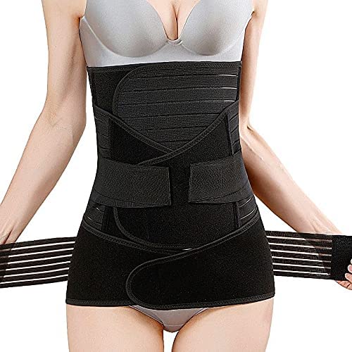 PANTIGUD 3 in 1 Maternity Postpartum Belly Support Band/Recovery Belly/Waist/Pelvis Belt, Breathable Post Pregnancy Belly Wrap Belt C-Section Recovery Shapewear (XX-Large Waist (43-48 Inches)) Black-image-30
