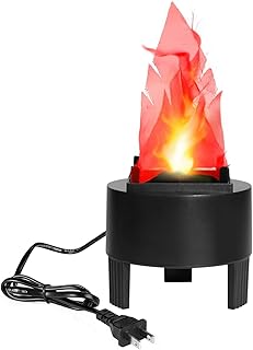 3D Fake Fire Lamp, Electric Fake Campfire Artificial Simulated Flame Table Lamp Flame Stage Effect Light for Halloween Christmas Festival Party Bar Decoration