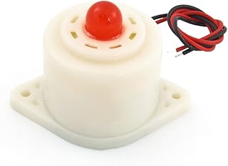 Aexit BZQ-3D DC Speaker Repair 24V Industrial Red LED Flashing Alarm Buzzer Speaker Repair Accessories Siren 110dB