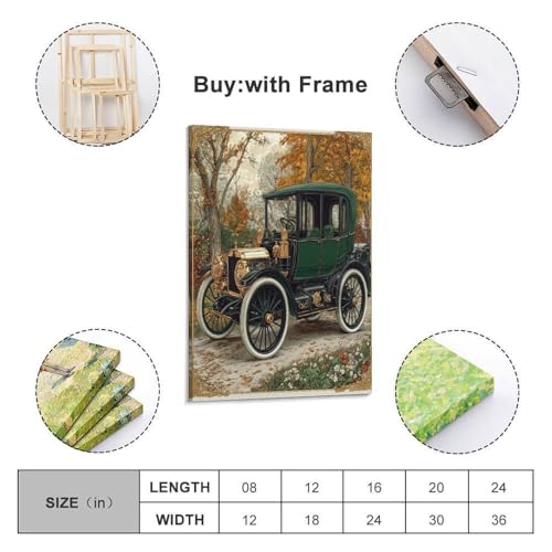 Giclée sur toile berline ancienne, décoration murale moderne aux finitions d'art - 2