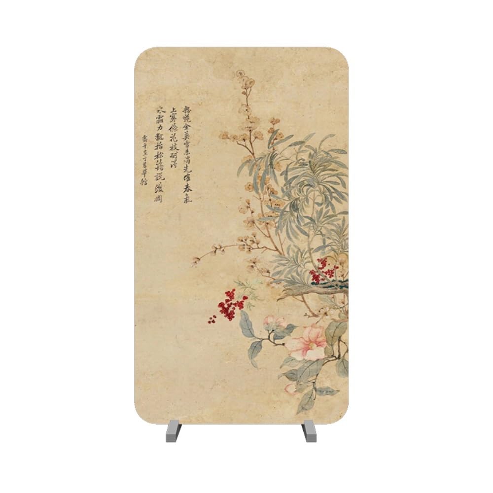 Privacy Screen Chinese Style Entrance Screen Partition Living Room Decoration Zen Tea Solid Wood Movable Room Divider
