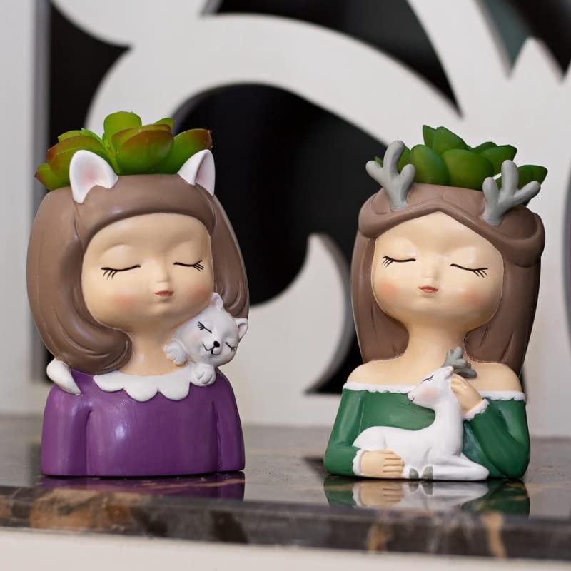 UNNS Doniczki do sadzenia sukulentów doniczka śliczna doniczka na kwiaty stwórz projekt dom ogród bonsai doniczki na rośliny (kolor: fioletowy)