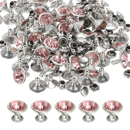 Pointes pour travail du cuir rivets à strass double caps 10mm