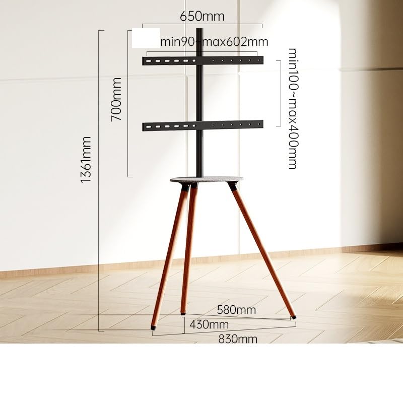 Support de sol pivotant pour téléviseur haut de gamme au design minimaliste et robuste - 3
