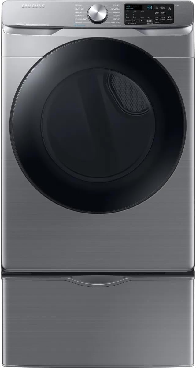 Samsung 7.5 cu. ft. Smart Front Load Gas Dryer with Steam Sanitize+, Platinum, DVG45B6300P/A3