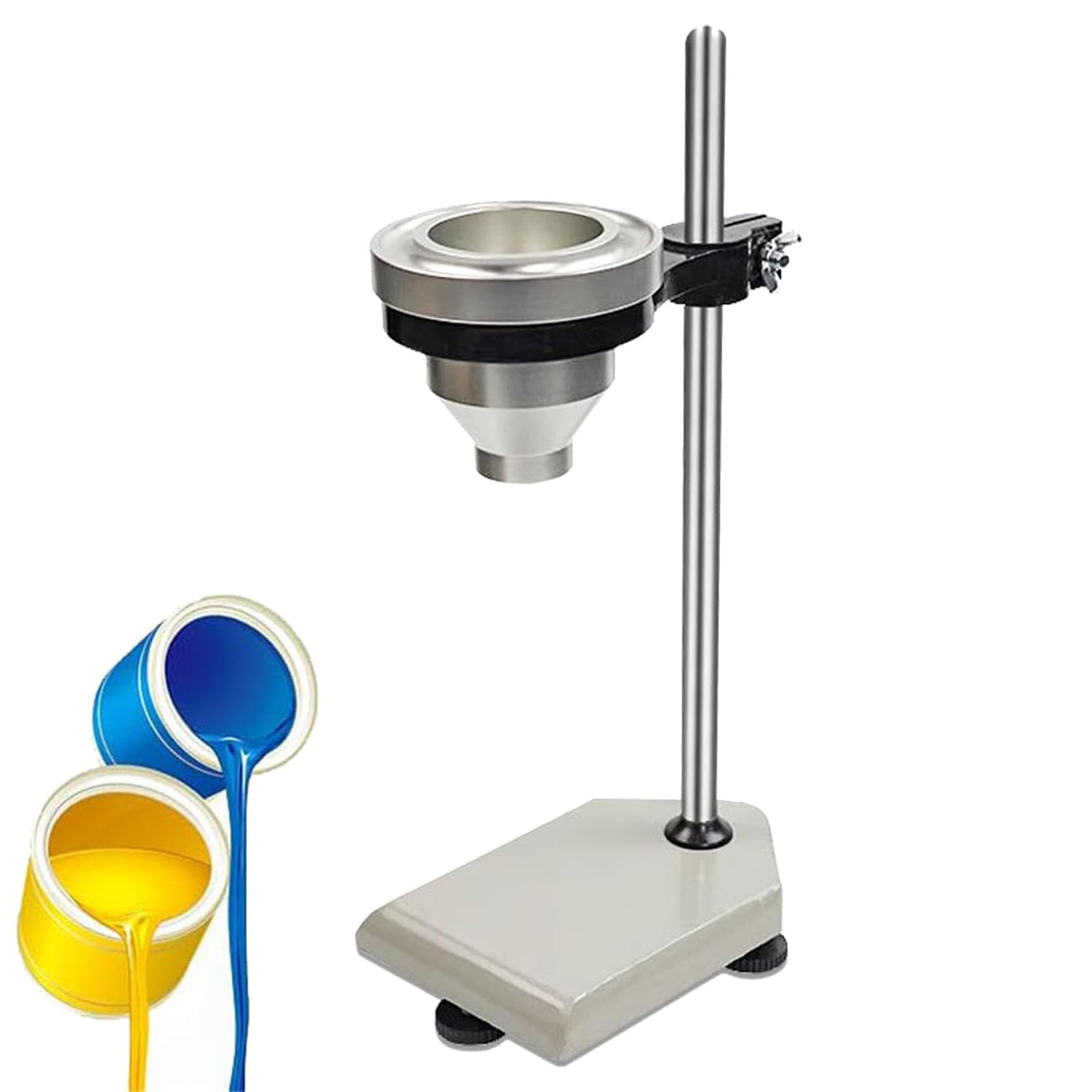 Viscosímetro con soporte ajustable, probador profesional de viscosidad de escritorio, rango de medición de 100-500 cm, medidor de flujo de líquido para control de calidad