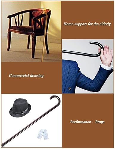 ZAPION Bastón de madera natural de 36 pulgadas con punta de goma, bastones ligeros y fuertes de madera maciza, capacidad de peso de 250 libras