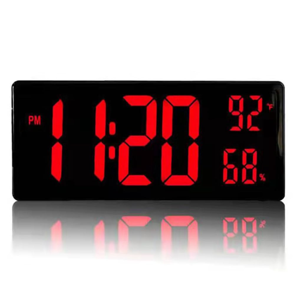 Horloge murale numérique LED avec écran géant et support big bowl