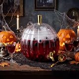 Potchen Halloween Pumpkin Plastic Drink Dispenser 1.3 Gallon,Clear