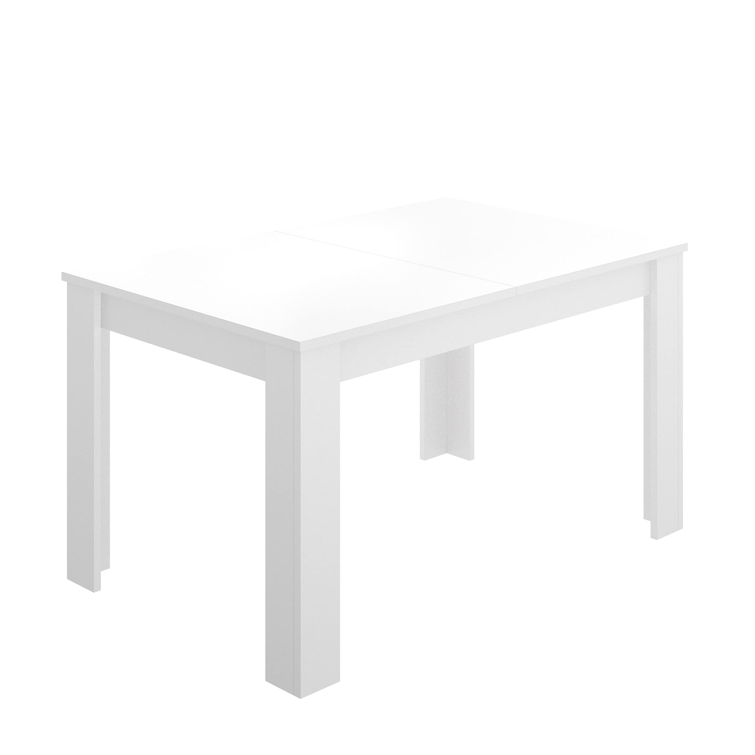 LIQUIDATODO ® - Mesa extensible de 140x90cm moderna y barata ext a 190cm en blanco brillo
