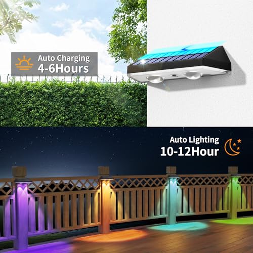 4 Lampes solaires extérieur RVB jardin étanches IP65 HAMLITE - 5