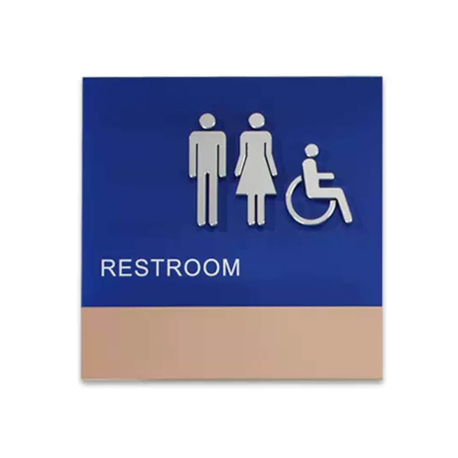 VNVFJKLO restroom sign, Restroom Sign Decor, Men's and Women's Toilet Signs, Aluminum Bathroom Door, for Office or Business, Toilets, Decals(D)