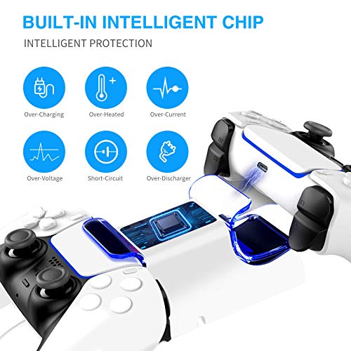 Ps5 Controller Charging Station Dual Docking Ps5 Controller Charger Usb-C Fast Charging With Led Indicator Charging Station For Ps5 Controller #TOP2