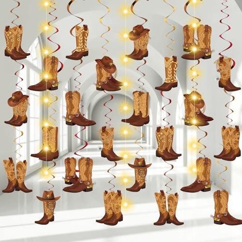 Amazon.com: Capoda 57 Pcs Western Cowboy Party Decorations Cowboy Boot ...