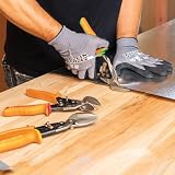 Klein Tools Nożyce do cięcia po lewej stronie, nożyce do cyny lotniczej z kutym ostrzem do precyzyjnego cięcia blachy