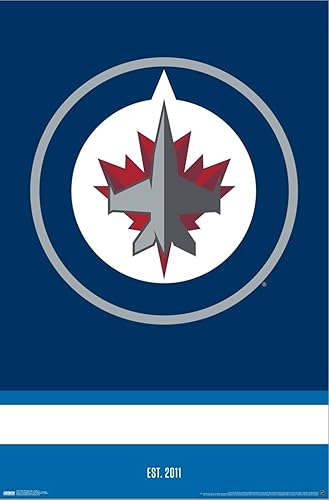 Miniatura 6 de Trends International NHL Winnipeg Jets - Póster de pared con logotipo 21, 14.72 x 22.37 pulgadas, lienzo estirado