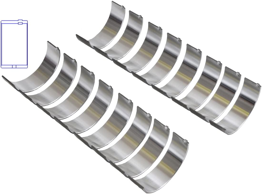 LowPricedAutoParts Rod Bearing Set (Size 010) for use in 56-03 Chrysler/Jeep/Dodge/RAM Engines | 4.5L 273/4.9L 301/5.2L 318/5.3L 326/5.9L 360 OHV V8 16V