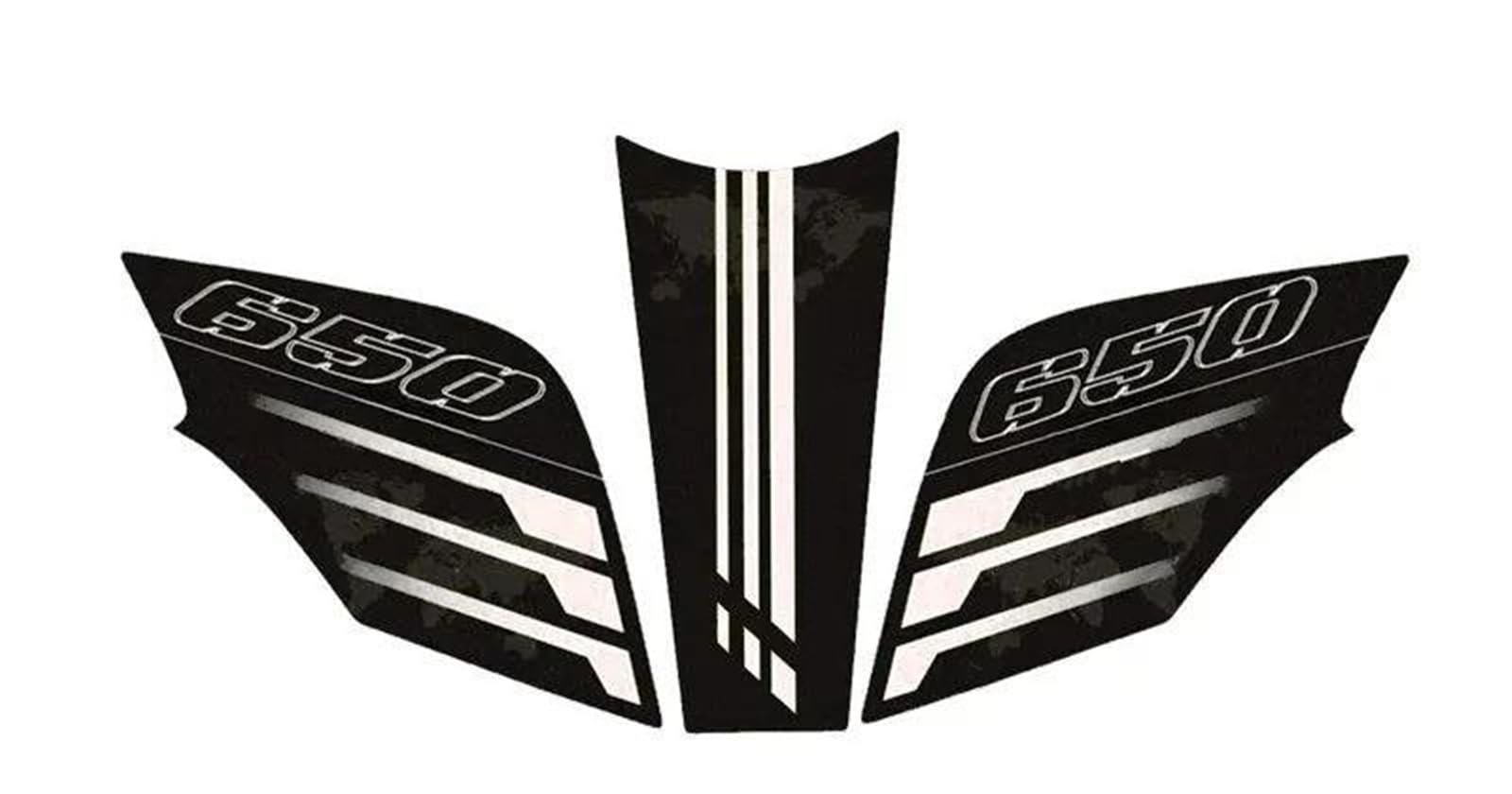 Motorcycle Tank Pad Protector Leather Sticker Decals Accessories for VSTROM 650 650XT DL650(Bianco)