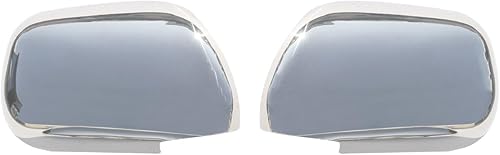 OMAC Tapas de cubierta de espejo lateral para Toyota 4Runner 2003-2009 acero plateado 2 piezas