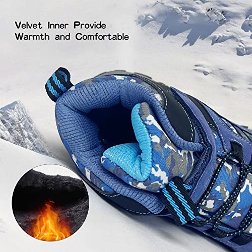Jmfchi Kids Hiking Boots Boys Girls Outdoor Walking Climbing Sneaker Comfortable Non-Slip Snow Shoes Hiker Boot Antiskid Steel Buckle Sole #TOP1