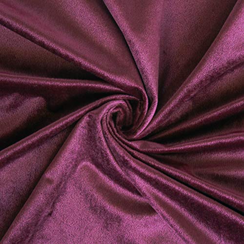 Image of Encasa XO Velvet Solid Dyed Fabric Decorative Soft Smooth Silky Cloth for Sofa, Furnishing, Upholstery, Curtains, Cushions and Craft 100x152 cm - Maroon