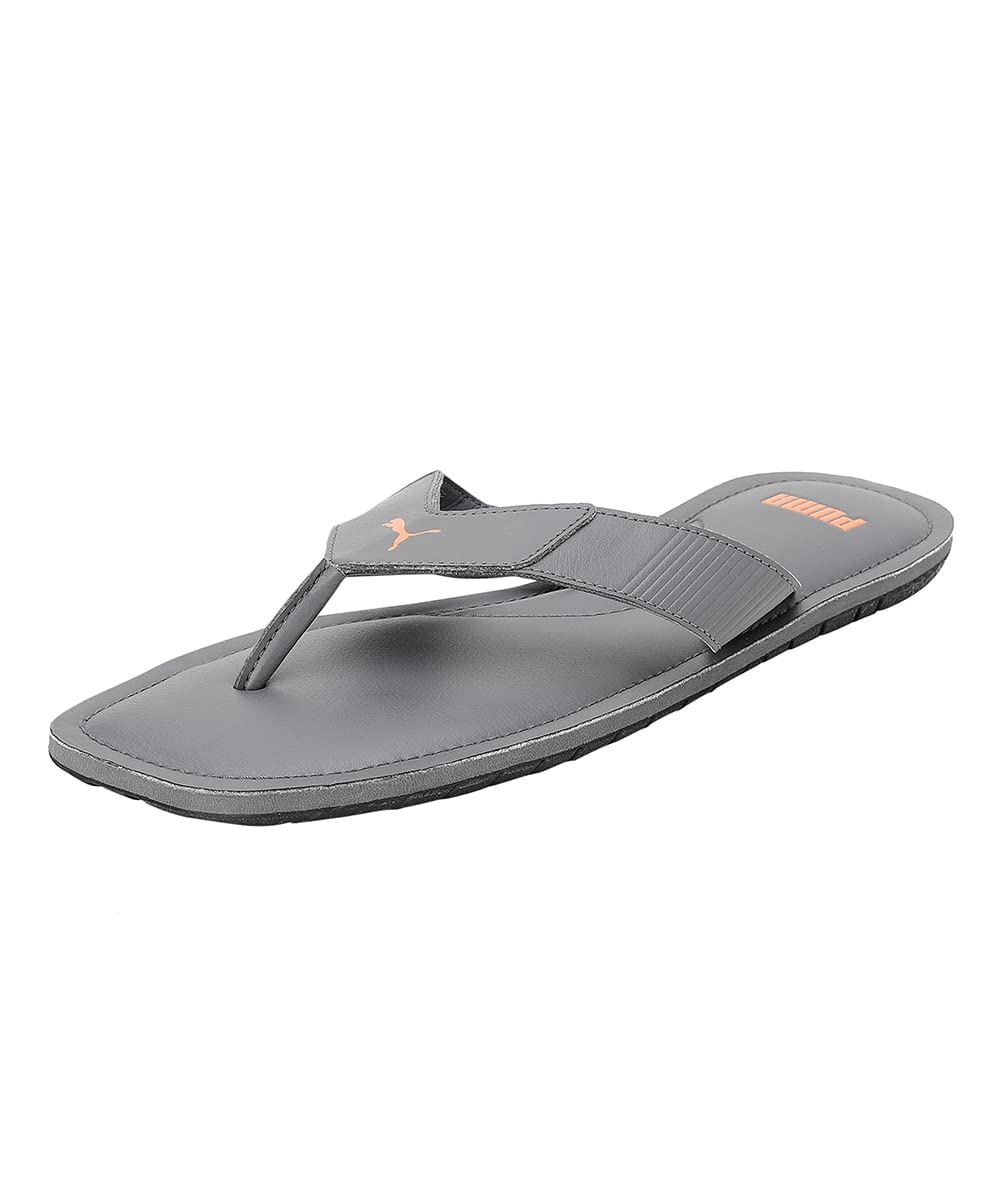 Puma Mens Caper V3 Steel Gray-Vibrant Orange Slipper - 6UK (38531807) (B09P3DY9WV) Amazon Price History, Amazon Price Tracker