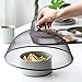 Herbests Cubierta Protectora Alimentos, 2 PCS Cubierta de Malla Reutilizable de Acero Inoxidable Anti-Mosca Anti-Insectos Cubierta Alimentos de Malla Accesorios de Cocina, Negro/30 x 13.5 cm