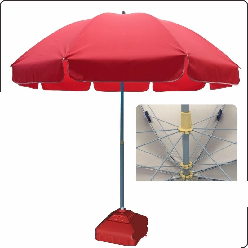 Parasol exterior de 2.6m resistente al viento con base CLSDRZC 2